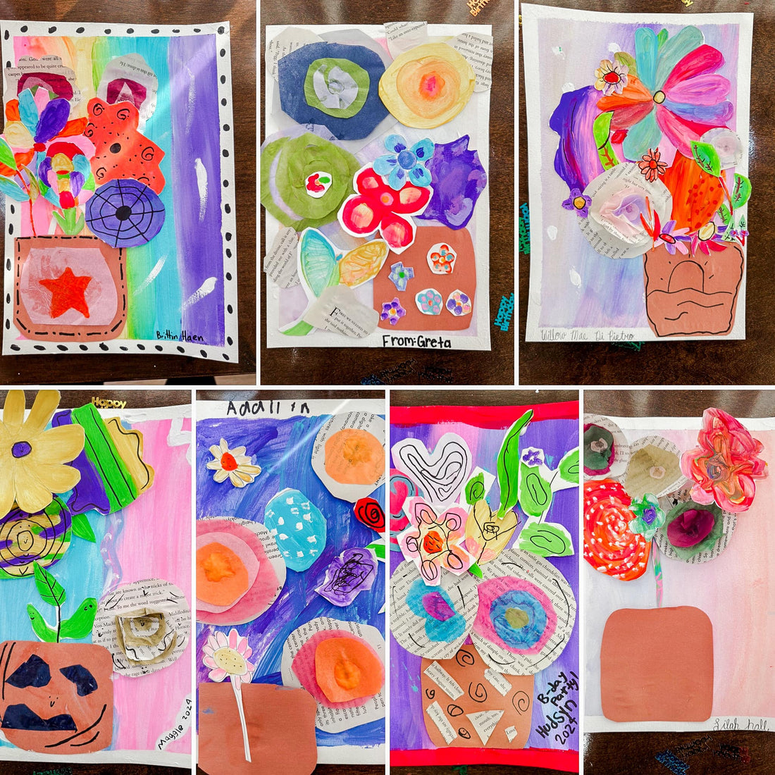 Mixed Media Florals Birthday Party
